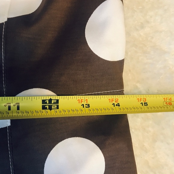 Donna Degnan Size 4 Small Polka Dot Sleeveless Blouse Brown White Top - Picture 14 of 16